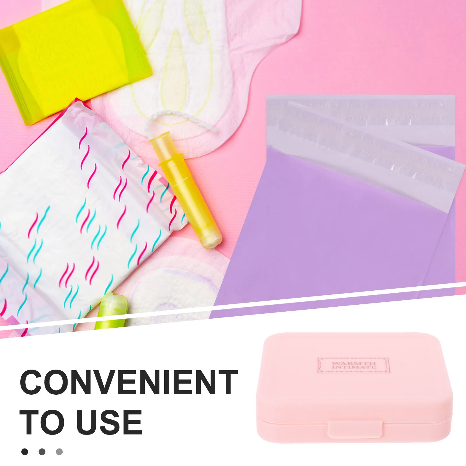 صندوق تخزين حشا حاوية مناديل صحية مدمجة للنساء على الطراز الحديث حامل وسادة منظم للسفر ضروري للإناث