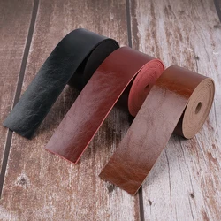 DIY Leather Strap Craft Tiras, Leathercrafts Acessórios, Belt Handle, Preto, Marrom, Gargantilhas, Colar, Pulseira Encontrar