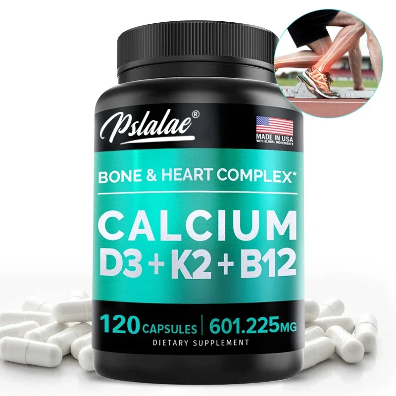 4-in-1 Calcium Supplement for Women and Men Bone and Heart Complex with Vitamin D3 K2, Calcium Supplement + Vitamin Calcium