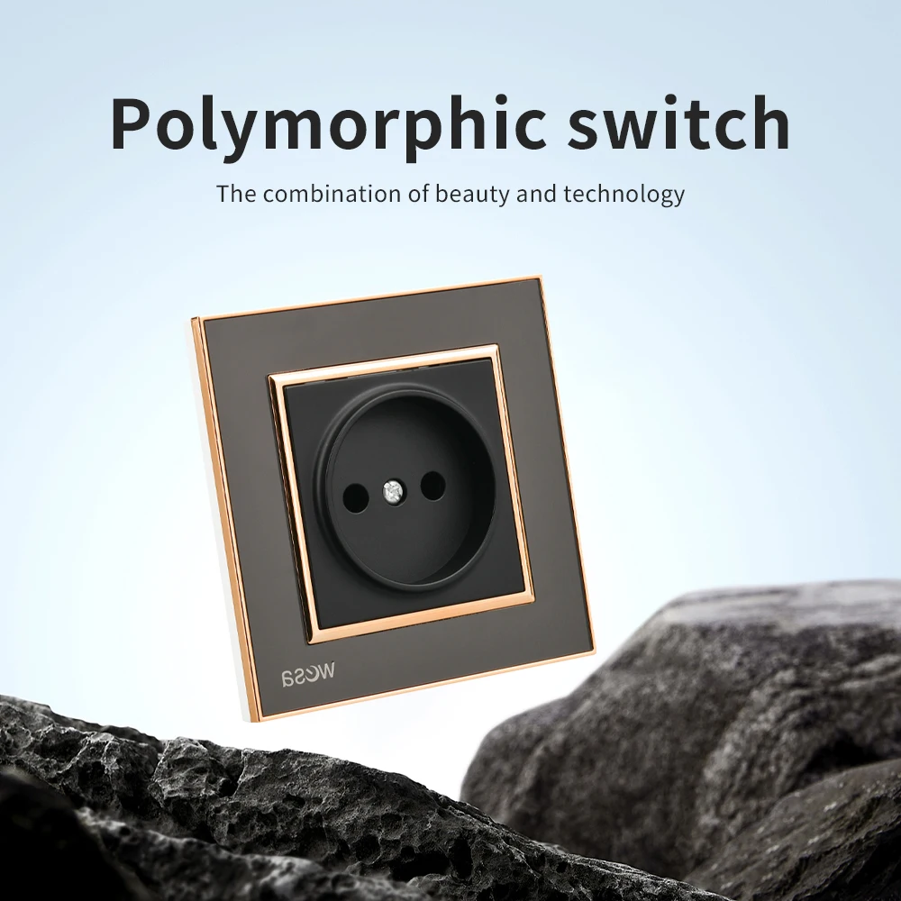 أسود لهب الاتحاد الأوروبي القياسية الجدار جزءا لا يتجزأ من المقابس المقبس مآخذ الطاقة لا المنافذ الكهربائية الأرضية التيار المتناوب لوحة أكريليك 250 فولت #2