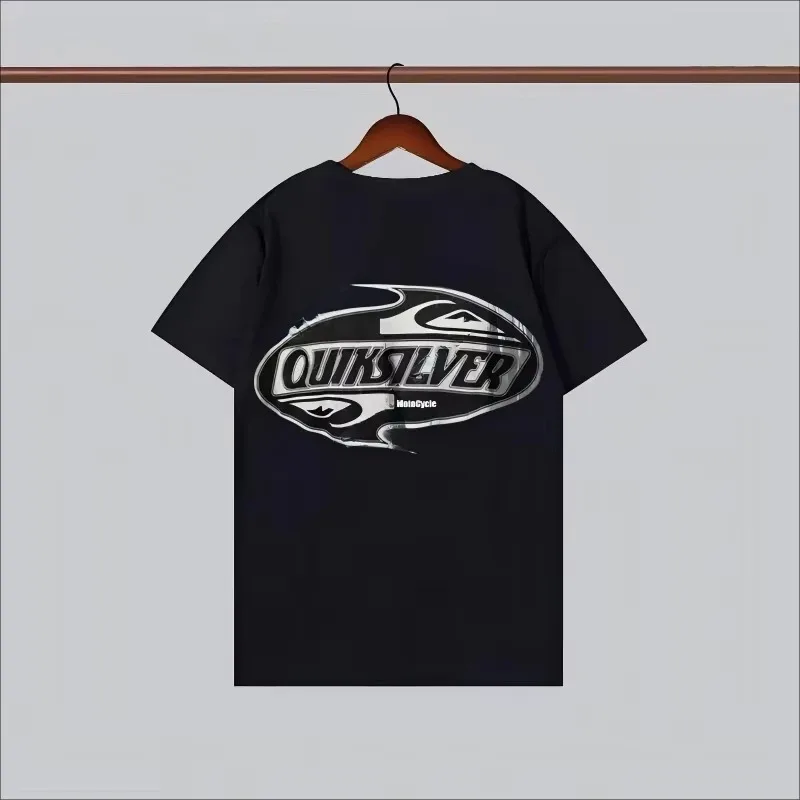 2026 Men's Motorcycle Retro Surfing Pattern Printed T-shirt Men's T-shirt Men's Women's Shirt Men's Women's Pure Cotton T-shirt