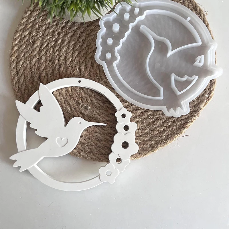 

Силиконовая форма для венок и кролика, пасхальный подвесной кулон, форма для литья кролика, кролик с цветком, бабочкой, подвесной биркой, гипсовая клейкая форма