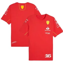 Scuderia SF F1 2024 Charles Leclerc Driver T-Shirt Carlos Sainz Uniform 3D Printed Racing Suit Cycling Suit Men's and Women's