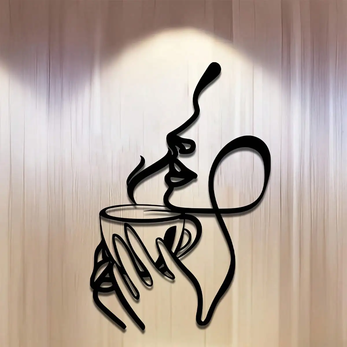 Frauen-Line-Art-Wanddekoration aus Metall – minimalistische Silhouette-Skulptur, ideales Geschenk für Wohnzimmer und Schlafzimmer