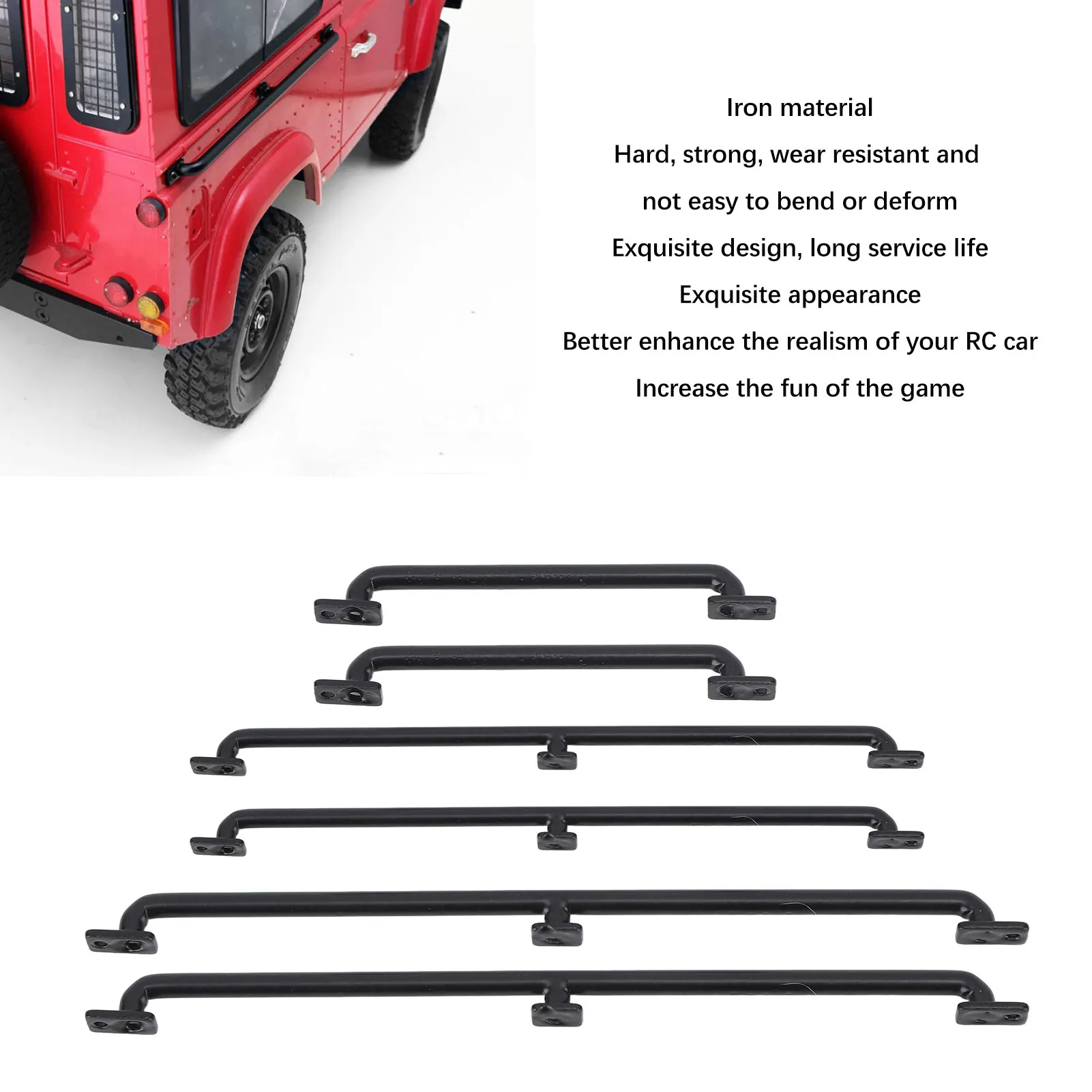 

RC Car Body Shell Handrail 75mm 135mm 150mm Metal RC Upgrade Replacement Accessory for Traxxas for AXIAL for HSP for HPI