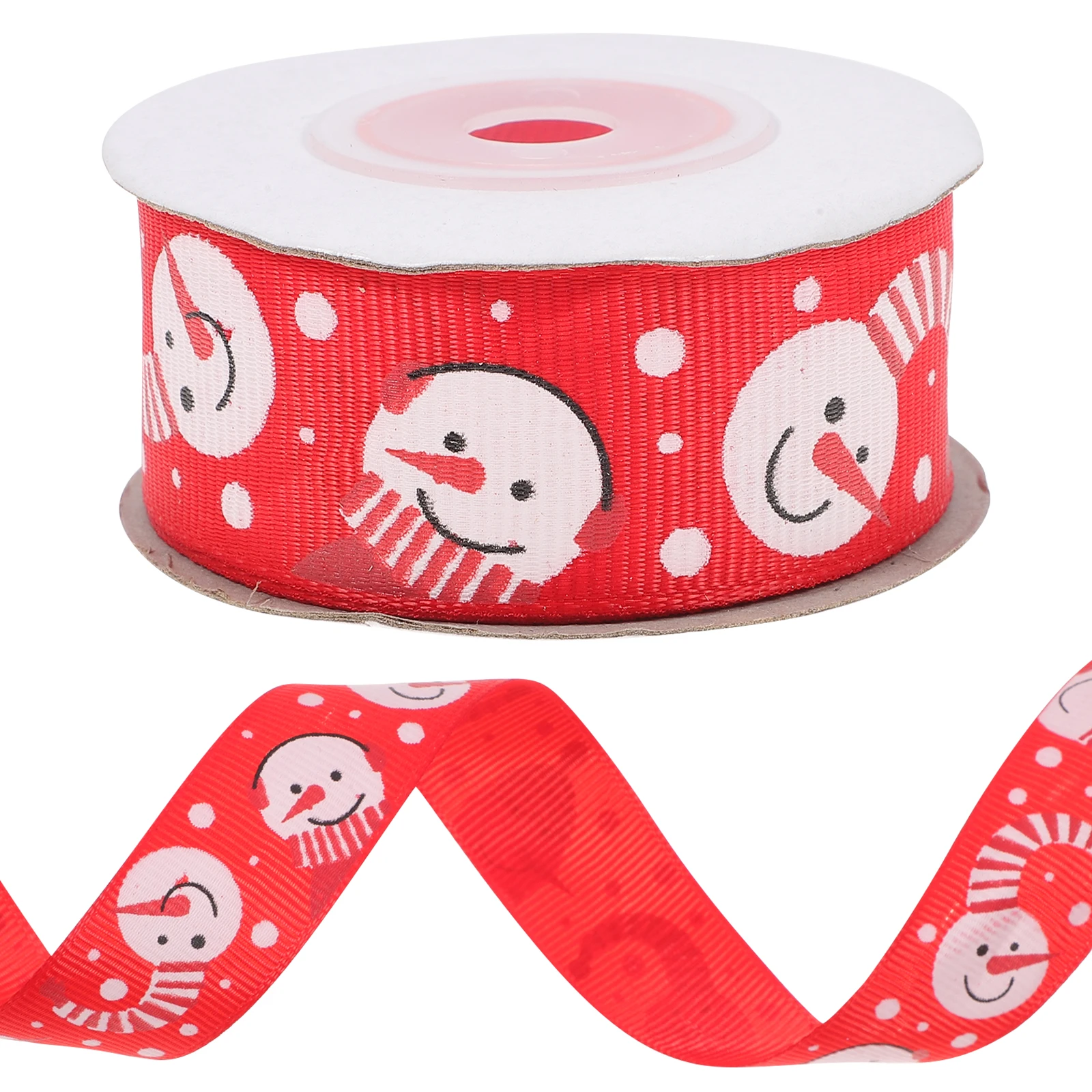 

1 Roll Snowman Gift Wrapping Christmas Tree Decor Xmas Party Decor Craft Diy Ribbon Gift Box Packing Ribbon Portable Light