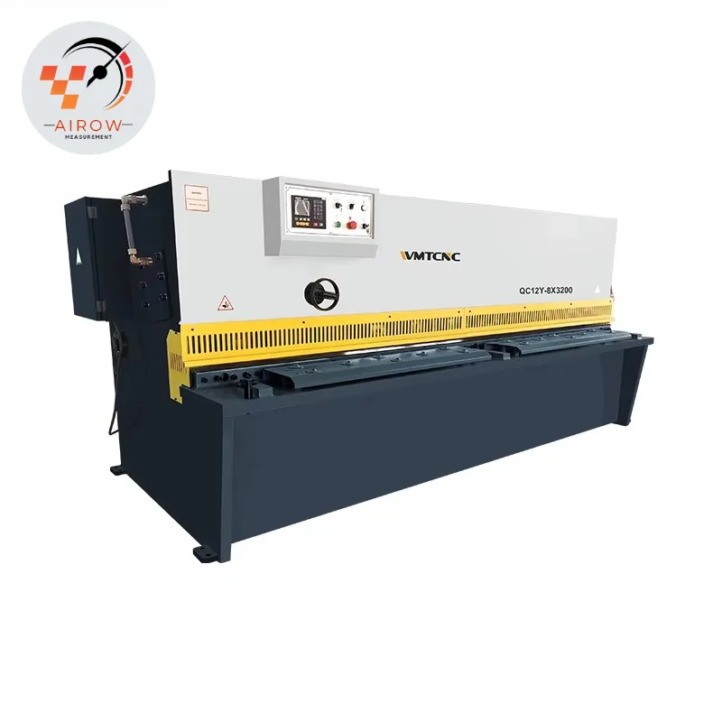 AIROW Metal Sheet Processing Machine QC12Y-8x3200 Cnc Hydraulic Swing Beam Shear for Metal Cutting