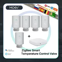 Tuya ZigBee3.0 Smart Radiator Actuator Programmable Thermostatic Radiator Valve Temperature Controller Voice Control via Alexa