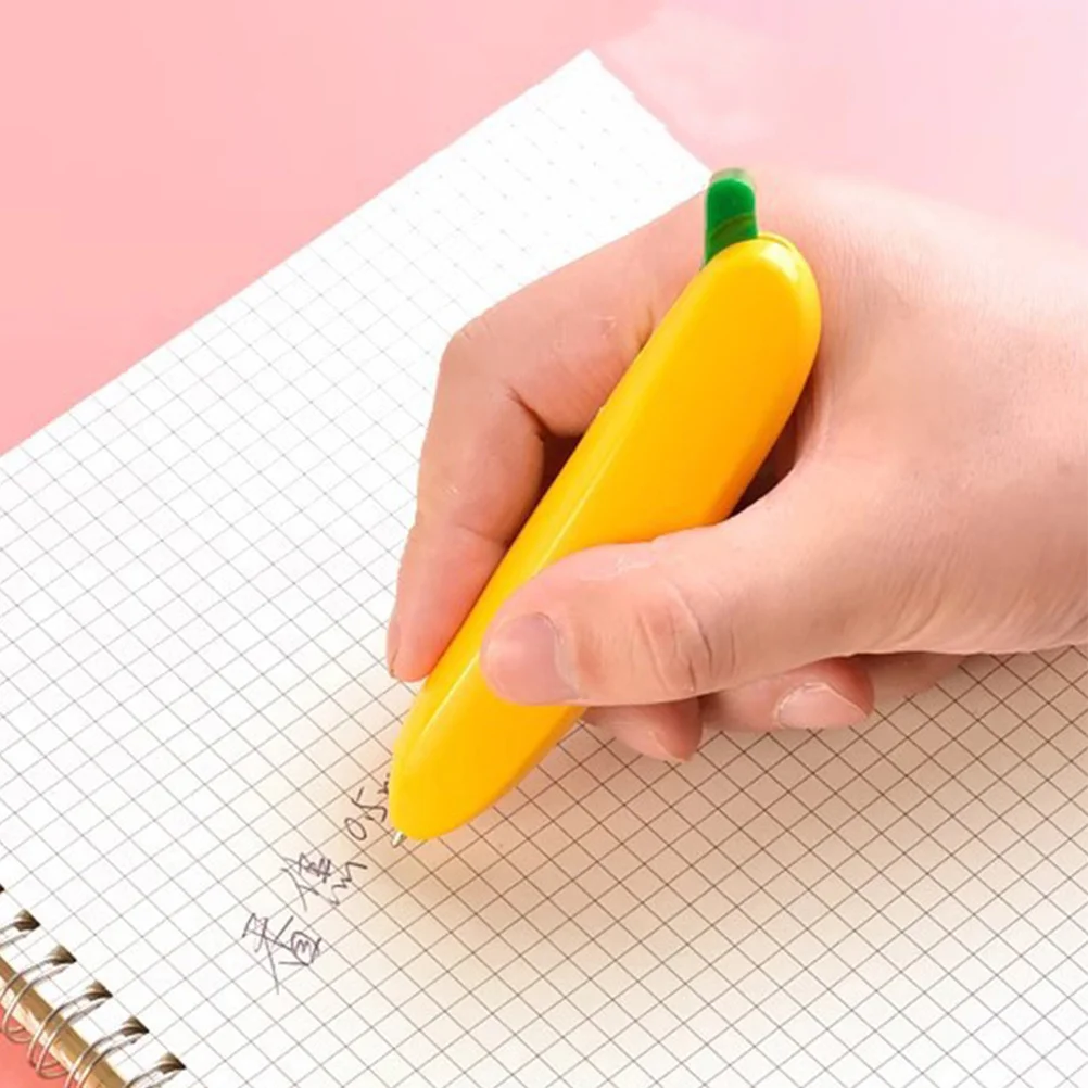 

Banana Pen Ballpoint Ergonomic Design Smooth Writing Black Ink Pen for School Office Desk Accessories Aesthetic School Supplies