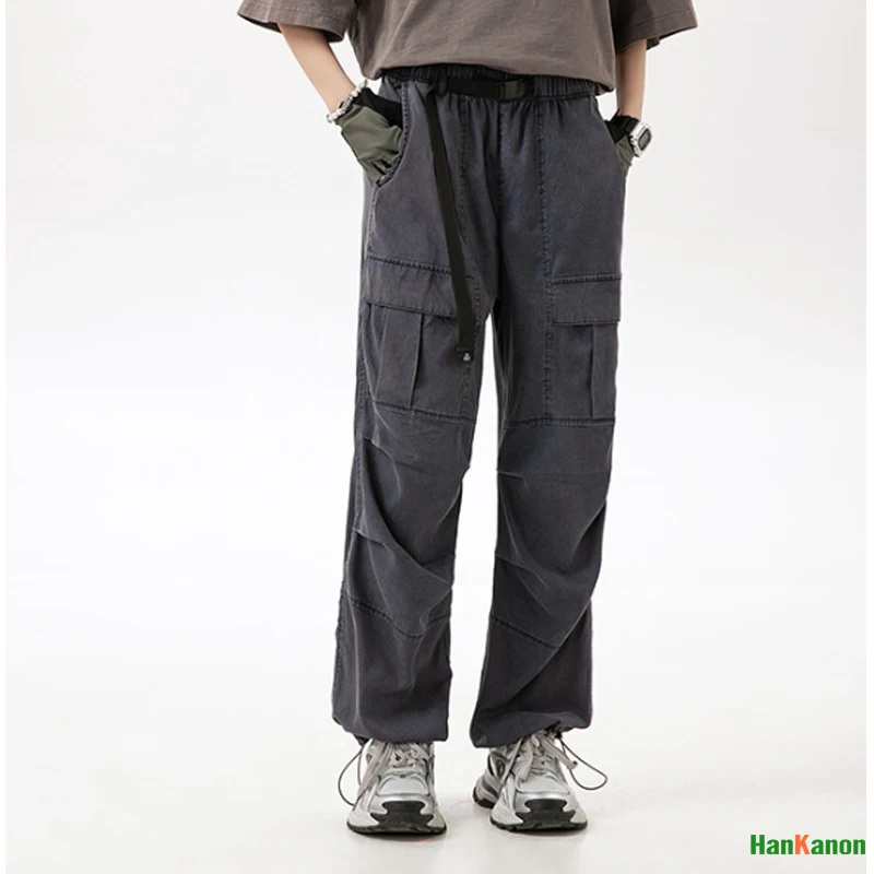 

Loose Straight-leg Wide-leg Casual Pants | Multi-Pocket Paratrooper Versatile Minimalist American Retro Workwear Trousers
