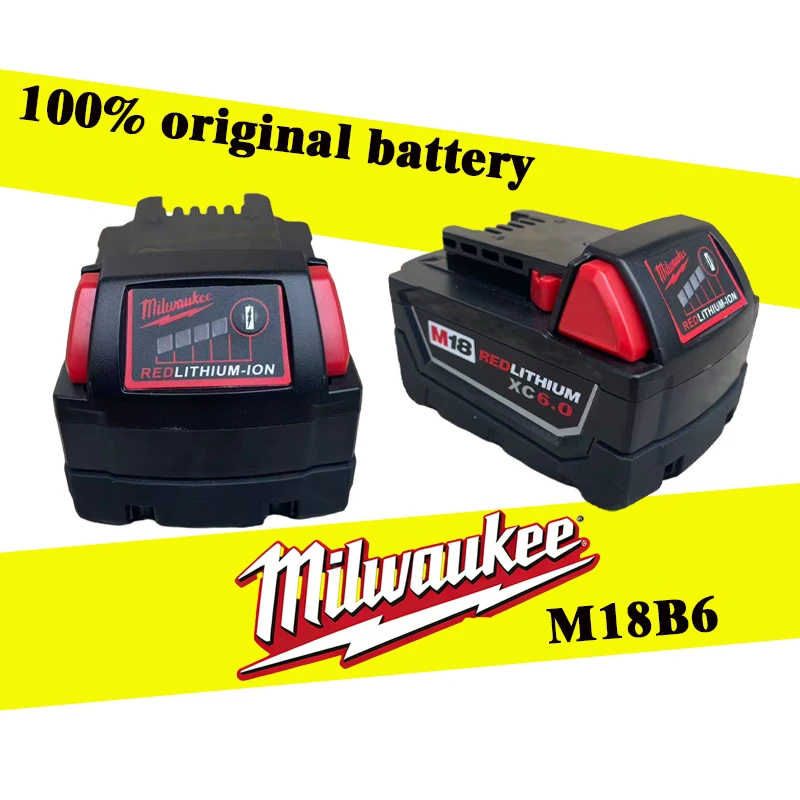 

Аккумулятор Milwaukee M18, LiFePO4 батарея M18B6, 5000 мАч, литиевая батарея XC48-11-1860, оригинальный перезаряжаемый аккумулятор Milwaukee 18В