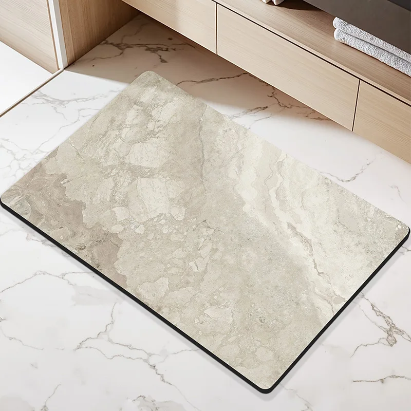Bathroom Mat, Square, Absorbent, Non Slip, Quick Drying, Machine Washable, Home Decor, Bathtub Mat, Durable, Soft, Rugs