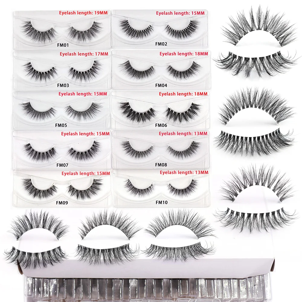 Hurtownia przezroczystych rzęs na taśmie, rzęsy 3D z norek, sztuczne rzęsy, rzęsy anime z przezroczystym paskiem, rzęsy manga, makijaż