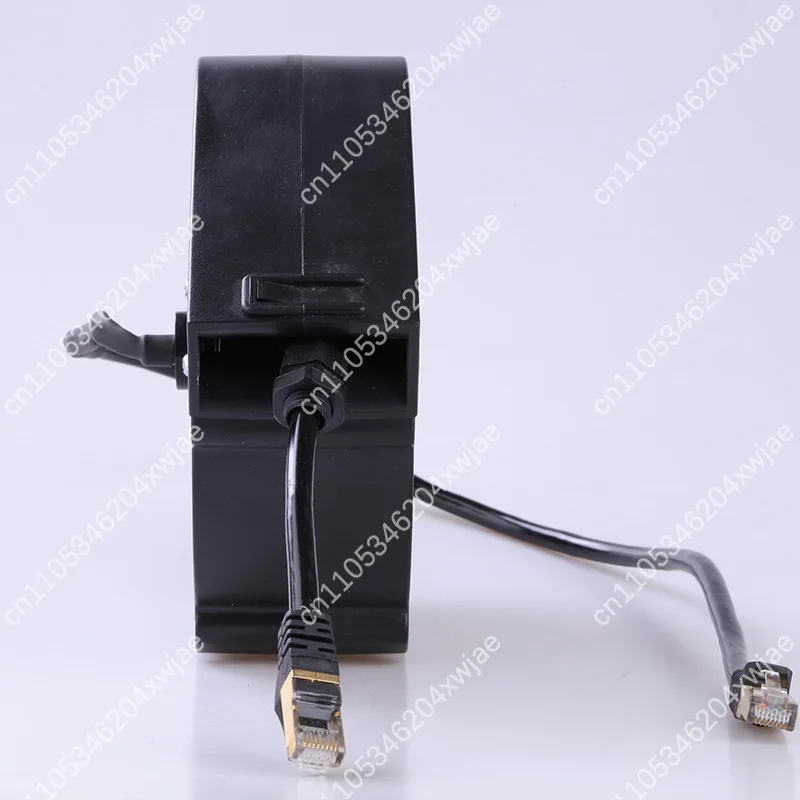 Custom 5M Retractable CAT7 Ethernet Cable Reel Self Winding 8 Core Network Cable Management