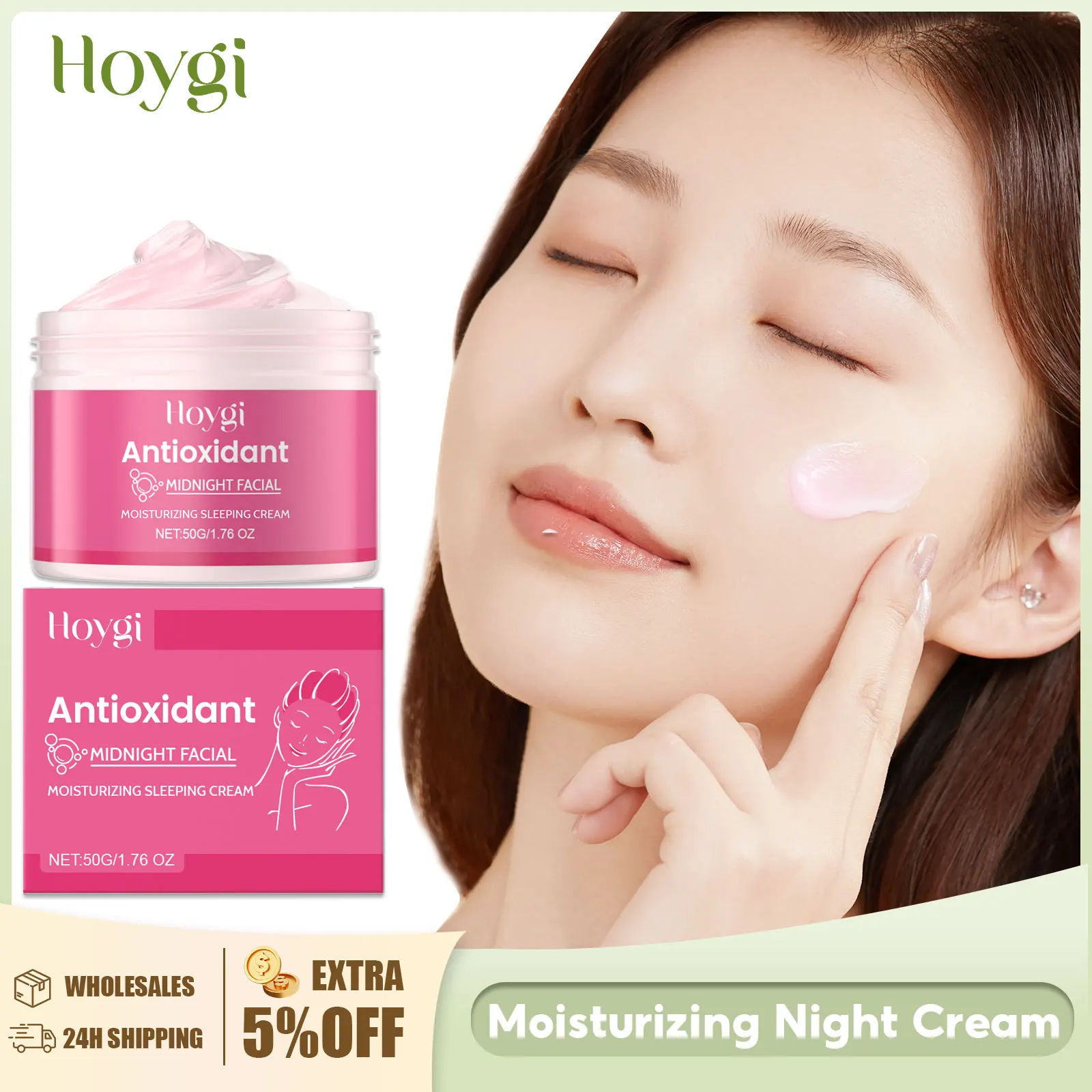 

Night Face Cream Firming Lifting Fade Fine Lines Repair Damaged Skin Increase Elasticity Reduce Dullness Brightening Skin Care