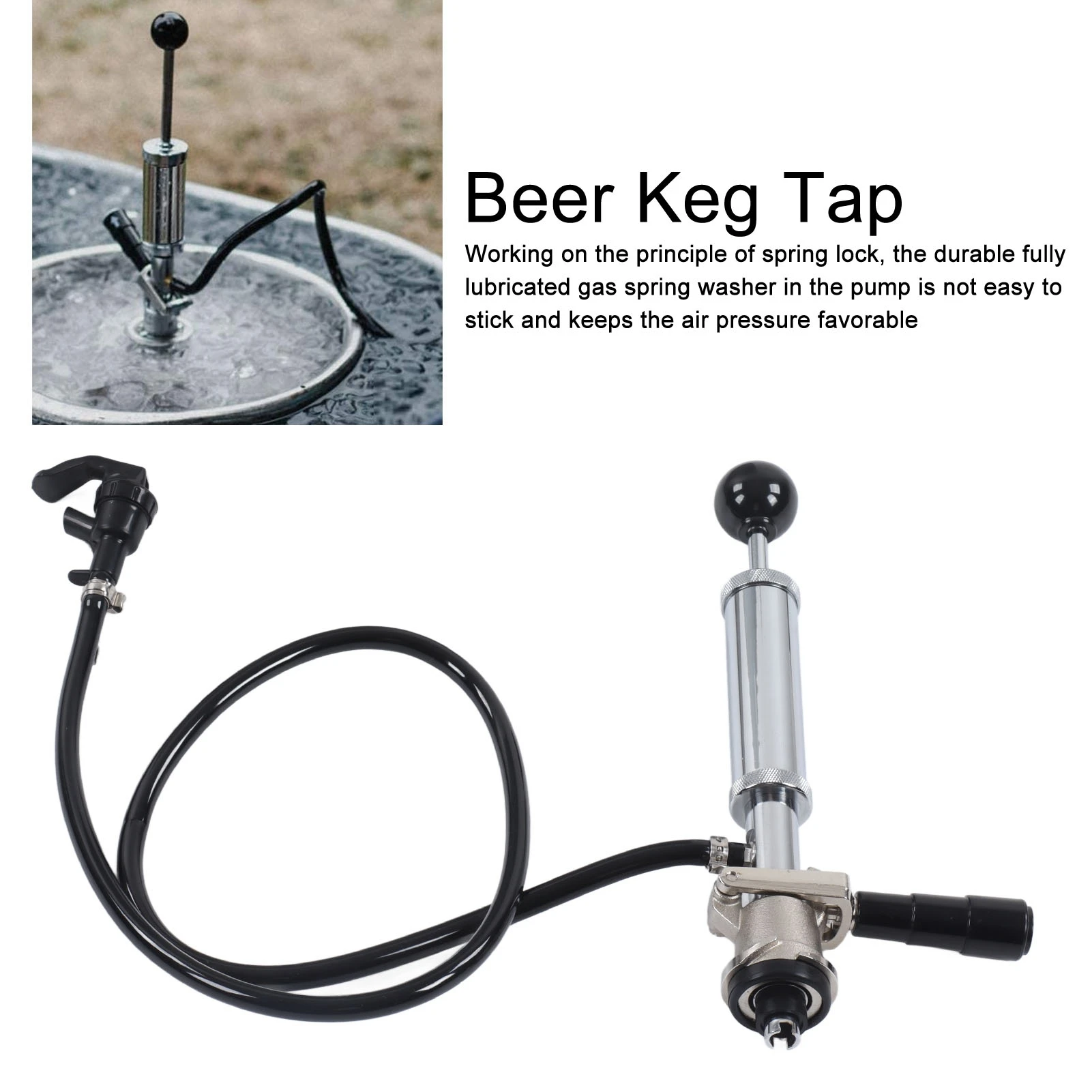 

Quick Keg Tap Dispenser for Picnic, Party & Wedding：Leakproof and Rustproof Stainless Steel S - Type Beer Keg Pump