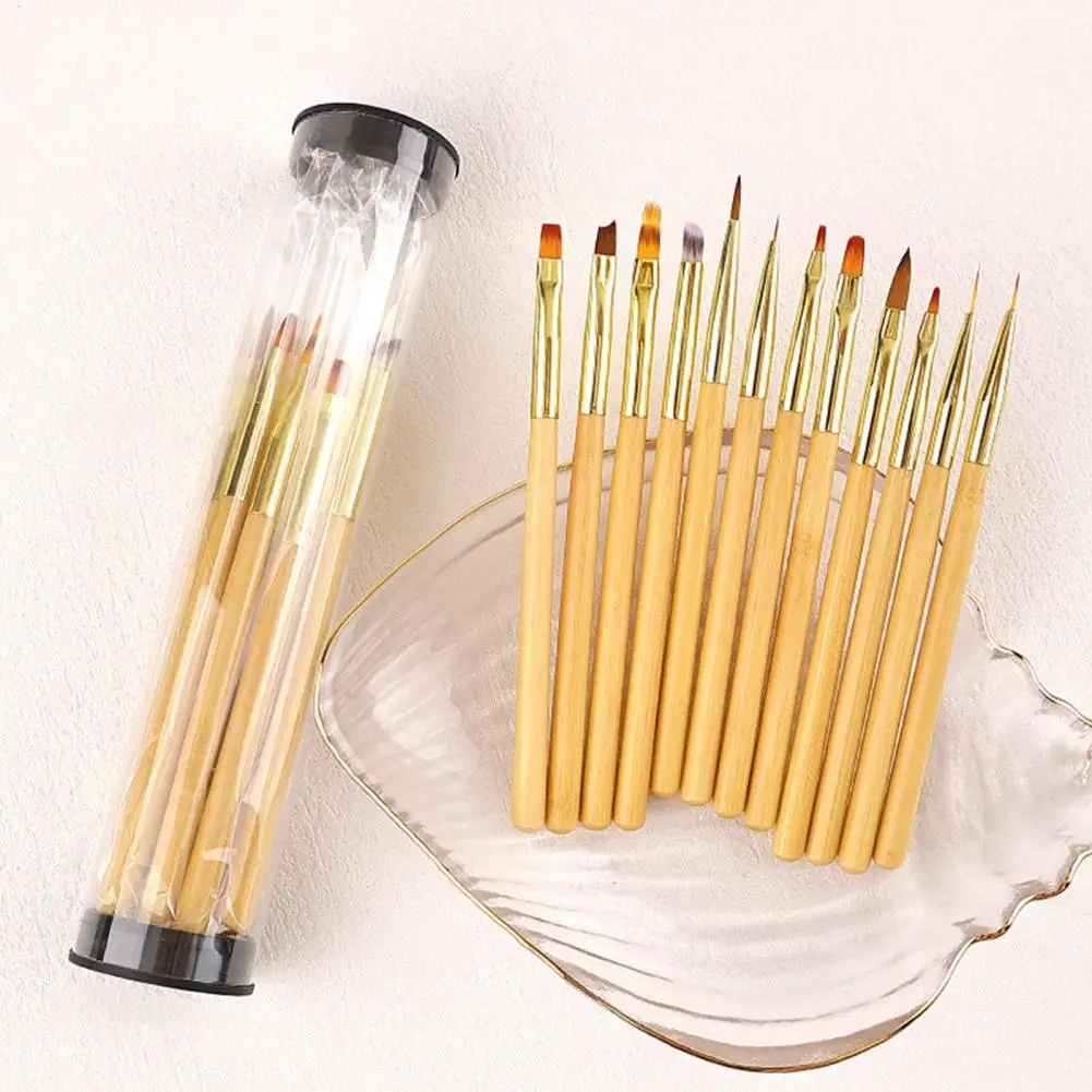 Practical Nail Art Brush Nail Painting Pen High Tenacity French Crescent Gradual Shading Nail Pen Liner One Stroke Sketch