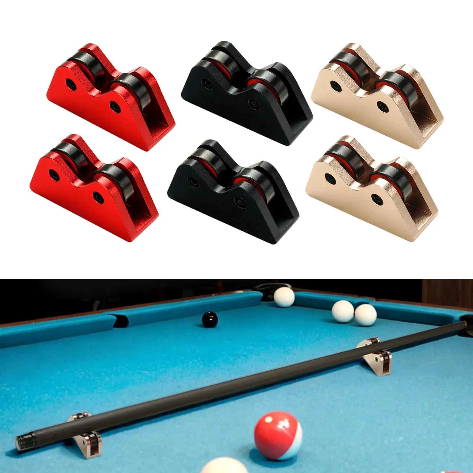

2 Pieces Snooker Club Straightness Detector Tool Billiard Cue Straightness Checker Portable Durable for Club Maintenance Repair