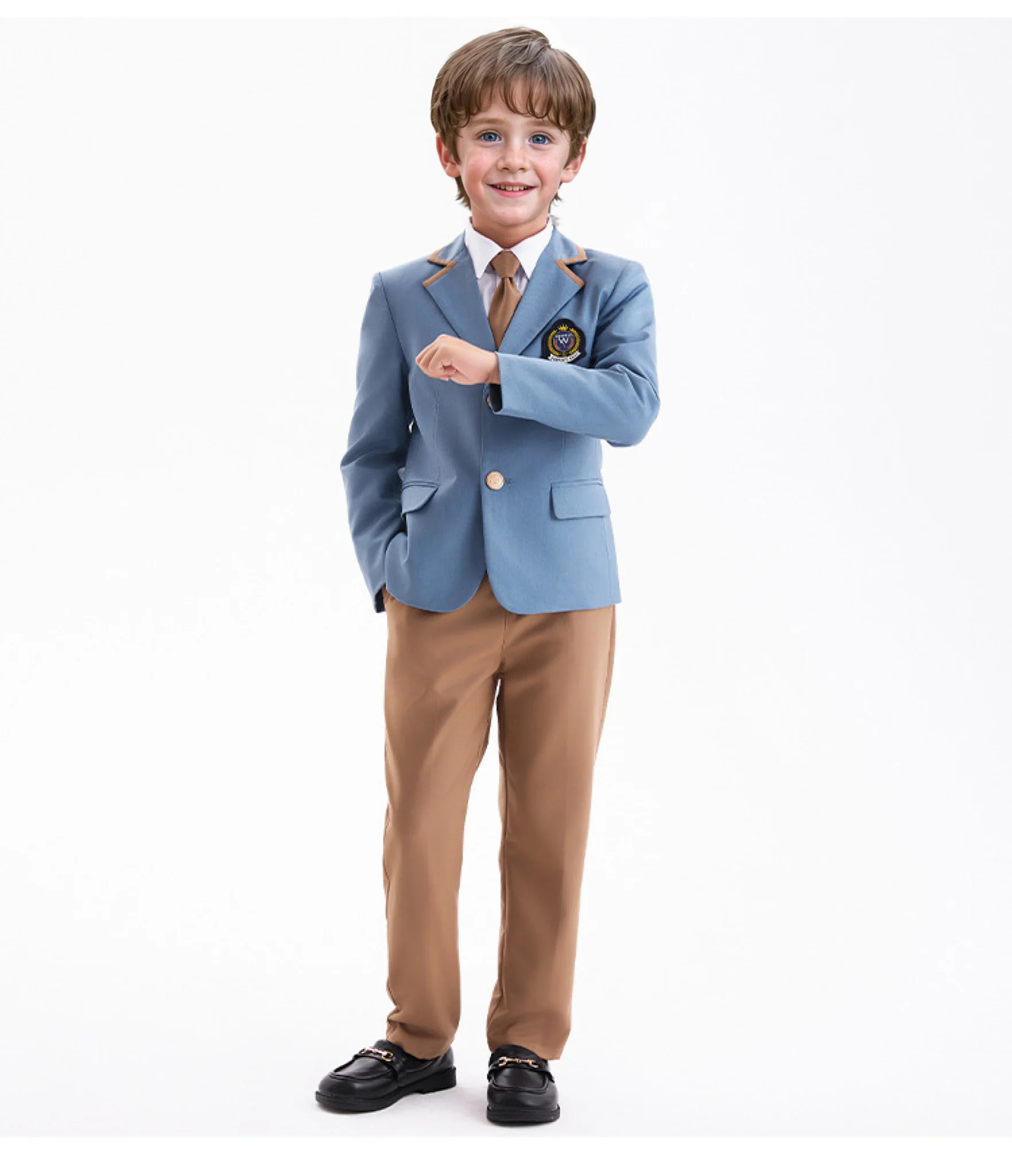 2-11Years Boys School Uniform Spring Autumn Suit Children's Kindergarten Dress College Style English Class Suit Chorus Costume