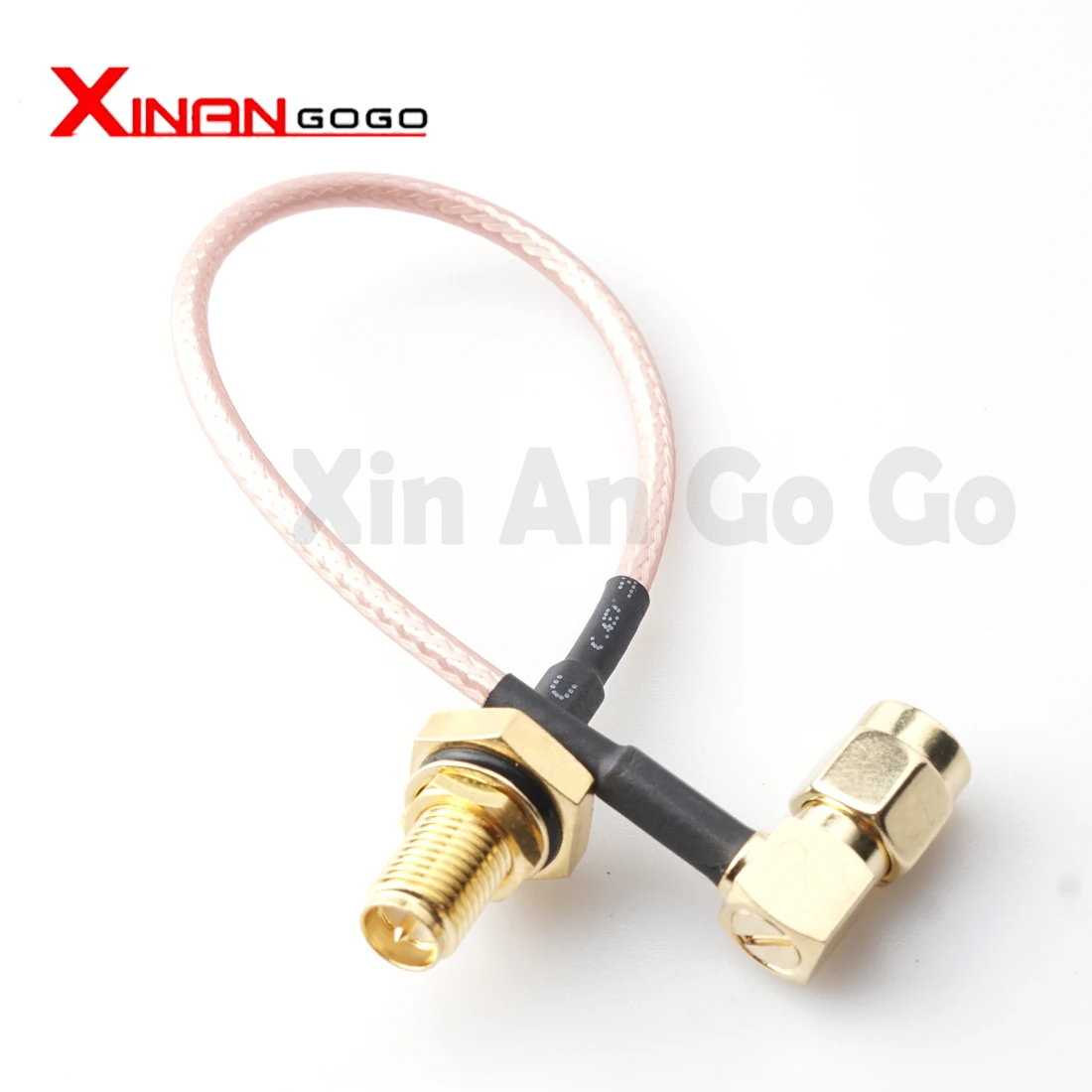 1PCS SMA Male to SMA Bulkhead Female with O-ring Antenna Feeder Cable Assembly Right Angel to RP Female Pigtail Cable RG316