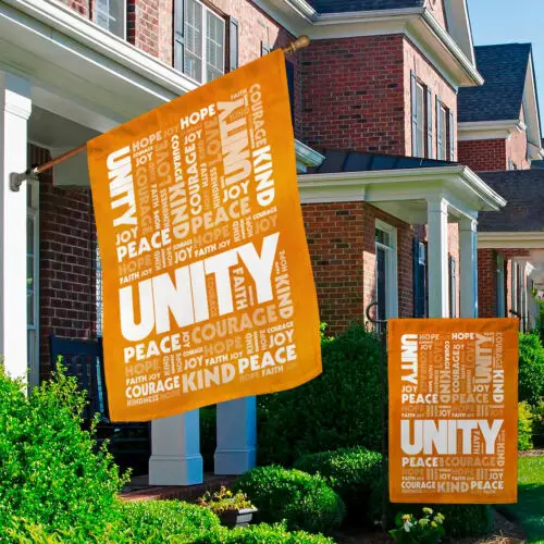 Unity Hope Courage Joy Kindness Peace Faith Decorative Garden Flag