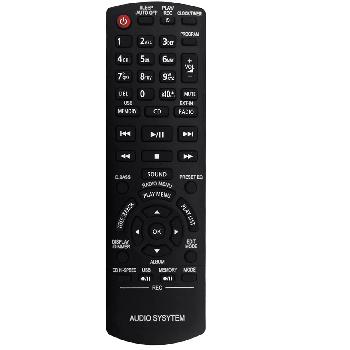 A57G-N2QAYB000637 Remote Control for PANASONIC Audio System SA-AKX32PH-K SA-AKX32PN-K SA-AKX32PR-K SA-AKX54PH-K SA-AKX54PN-K