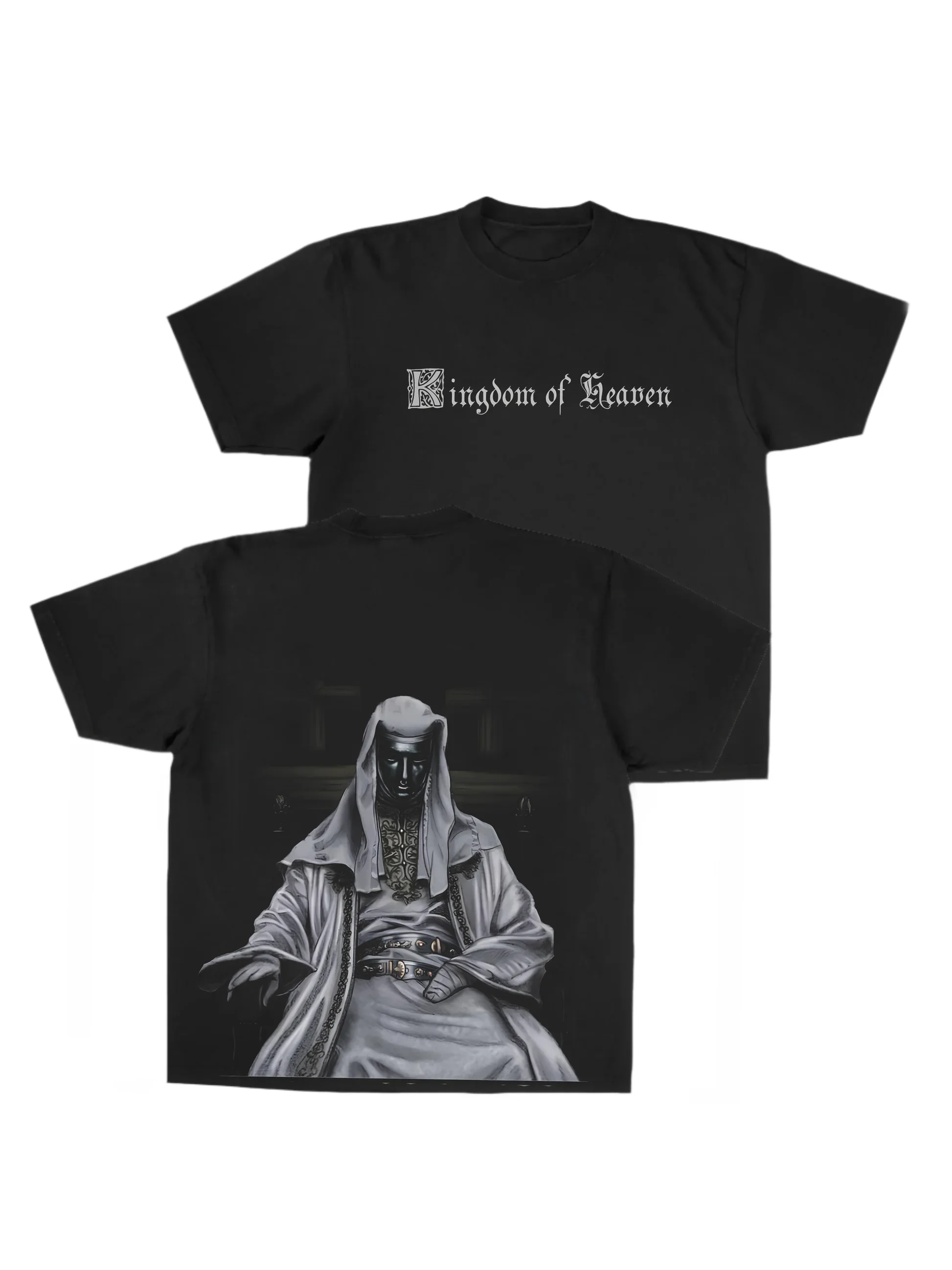 King Baldwin IV Vintage T-shirt Retro Y2k Tees Gothic Rock Oversized T Shirts Print Top Streetwear Casual Clothing Unisex
