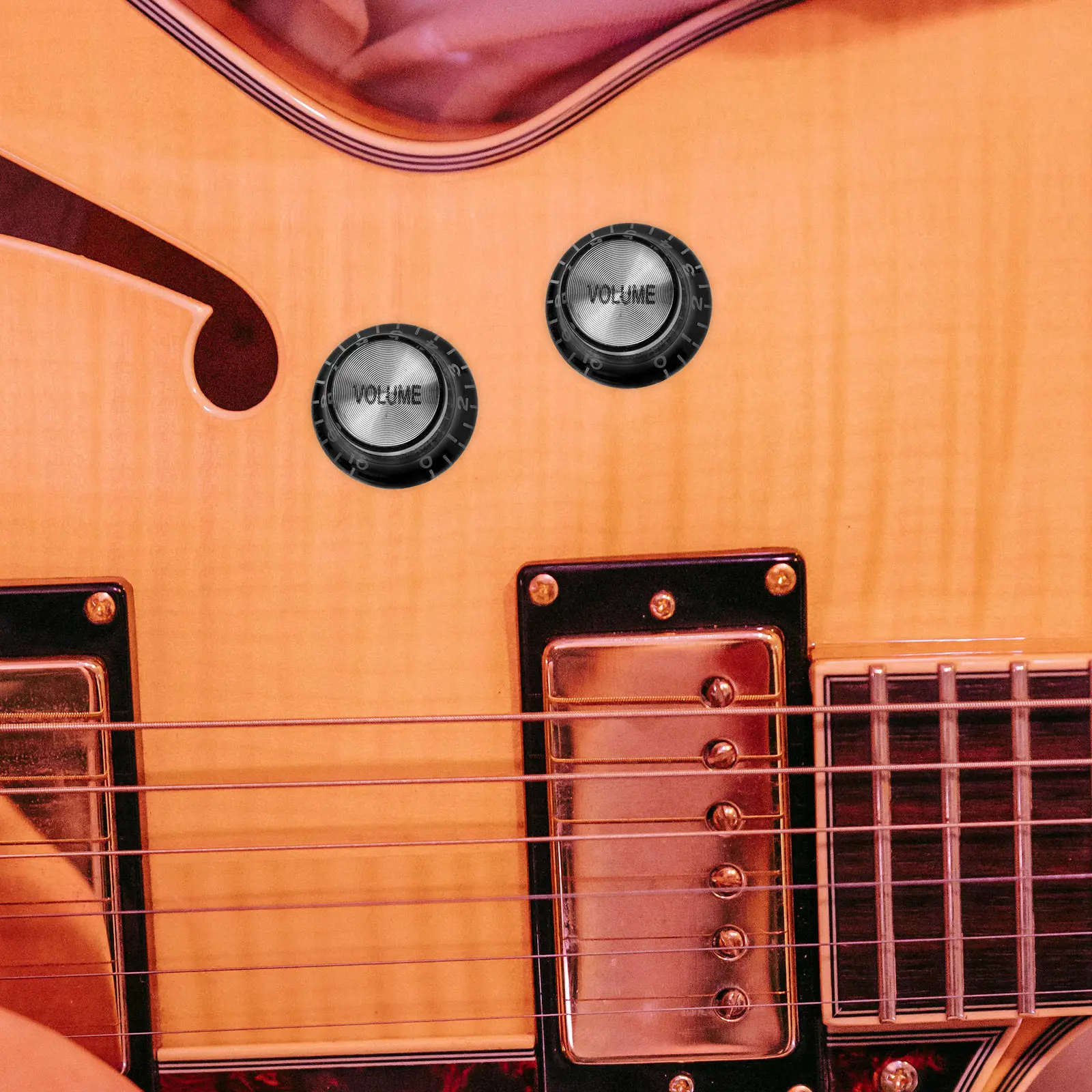 3Pcs Electric Guitar Volume Tone Control Knobs Replacement Set Strong Stability Clear Numbering Guitar Knob Caps for Sound