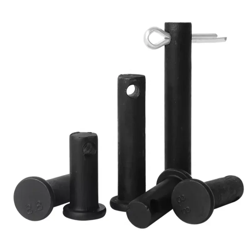 8.8 Klasse Schwarzer Hochfester Gabelkopfbolzen mit Splint-Set M16-M25 Flachkopf-Positionierungsstift – Detail 3