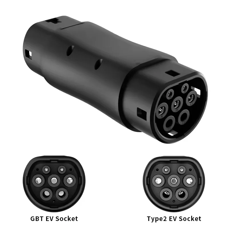 GBT to Type2 EV Charger Adapter 32A 7KW/22KW For Fast Charging Converter GB/T To IEC 62196 Connector Electric Car BYD MG4 New