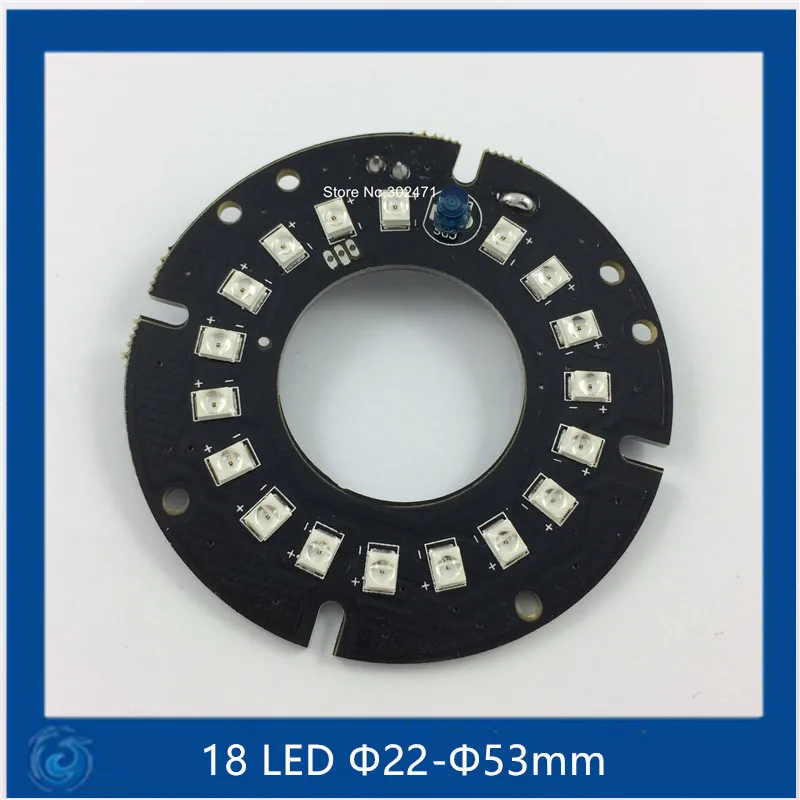 

Infrared 18 IR LED board for CCTV Cameras night vision (size F22-F53mm) SMT3528 LED