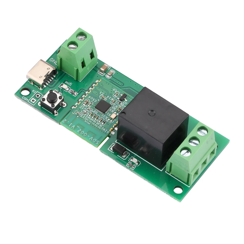 DC7V ~ 32V Smart Switch 2.4GWIFI Tap Auto-verrouillage Module Relais Commutateur Type-C Interface Pour Ewelink APP Contrôle