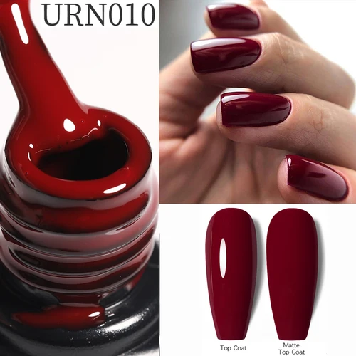 UR SUGAR 7,5 ml Esmalte de uñas en Gel rojo oscuro Esmalte de Gel Vernis Semi permanente Nail Art Manicura Soak Off LED Esmaltes de uñas en Gel UV