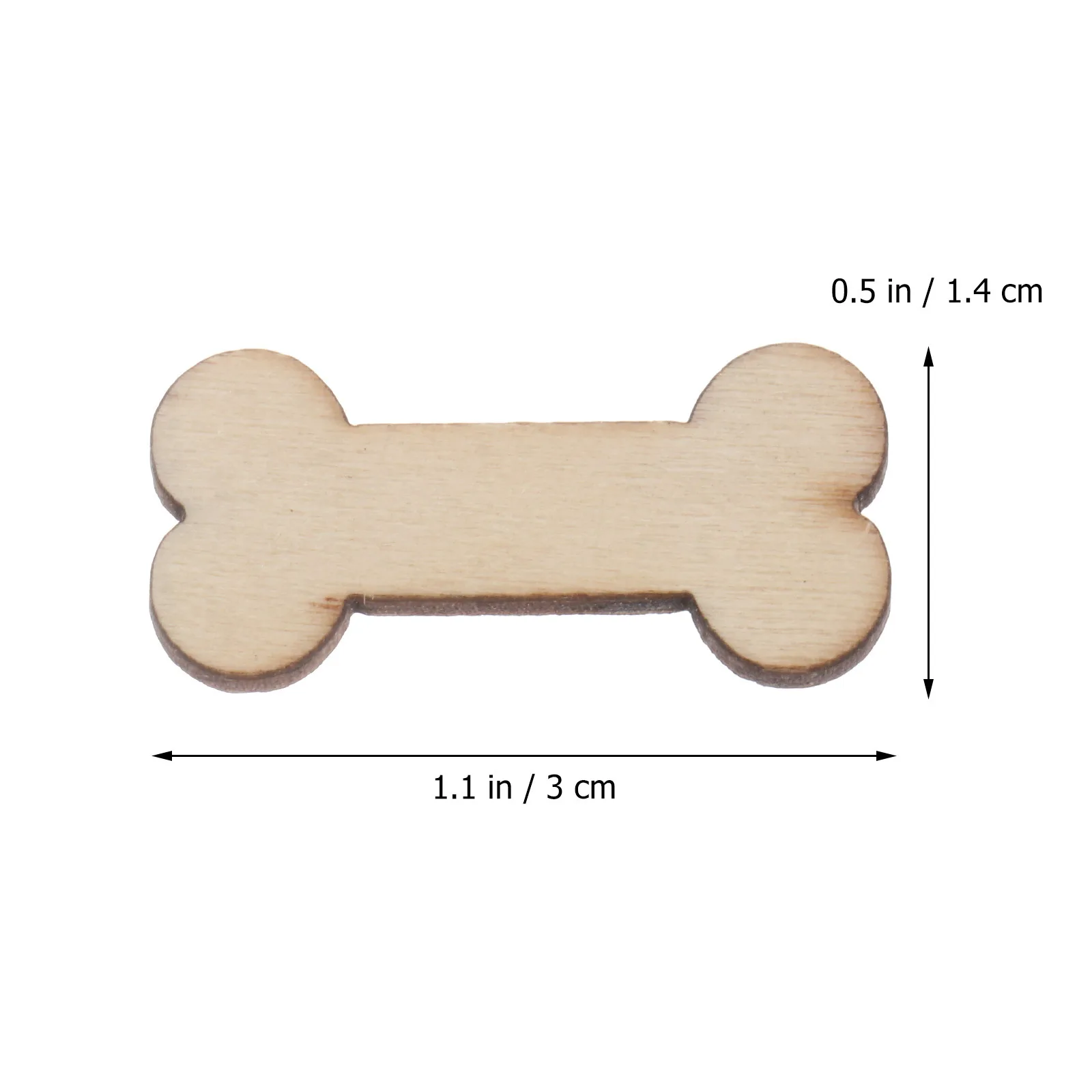 

50Pcs Unfinished Wood Dog Bone Cutouts 3x14x03cm Perfect for DIY Wood Crafts Christmas Wall Mounts Nursery Ornaments