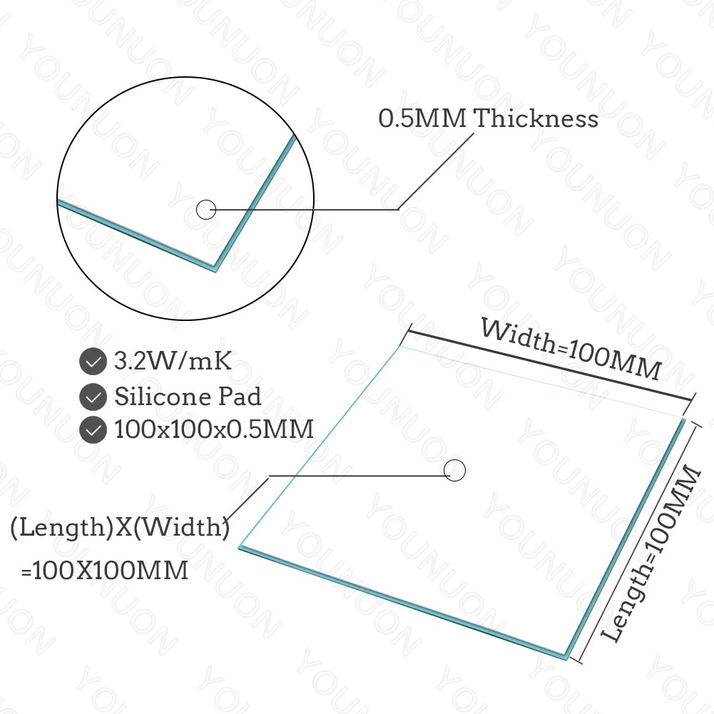 2PCS 100X0.5MM White