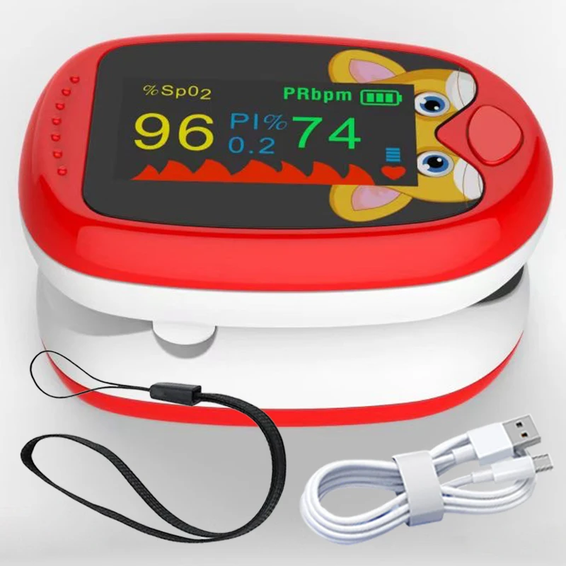 

Rechargeable Finger Pulse Oximeter Blood Oxygen Finger Monitor Saturation Meter Heart Rate Monitor Child Baby Pulse Oximetro