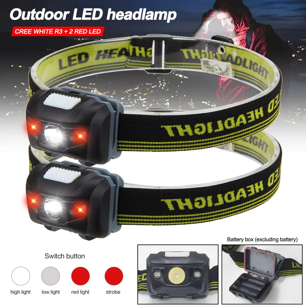 

1/2pcs Powerful LED Induction Headlamp USB Rechargeable Aluminium Alloy Headlight Outdoor Waterproof Head Lamp High Head Torch