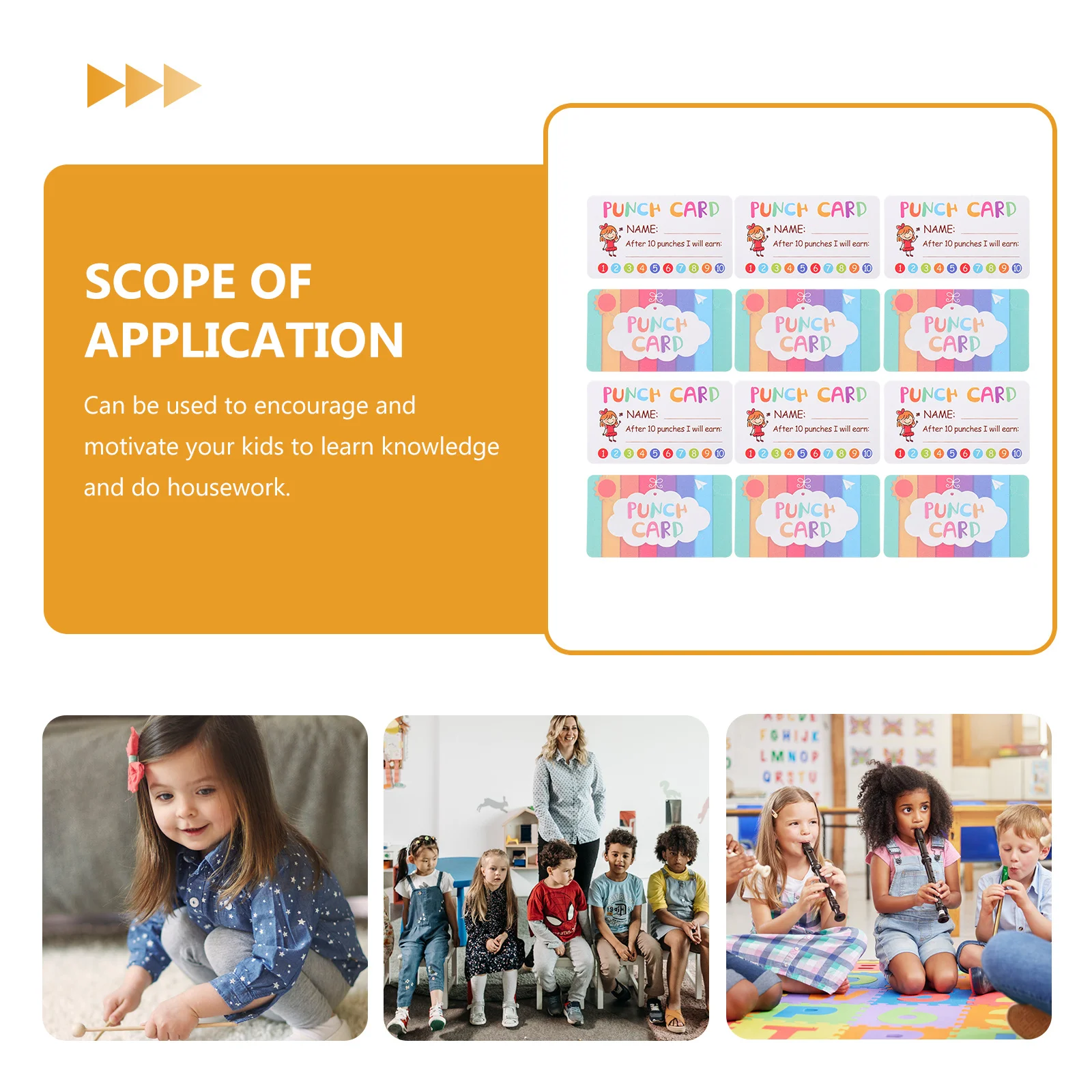 

150Pcs Kids Cards Paper Multipurpose Punch Cards Encouragement Motivational Teaching Props