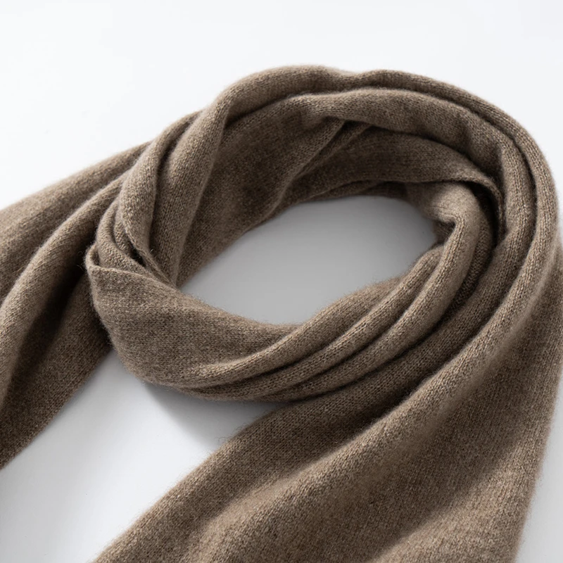 KOIJINSKY New 100% Cashmere180*30 Women\'s Knitted Scarf Autumn Soft Solid Scarf Winter Warm Solid Men\'s Scarf