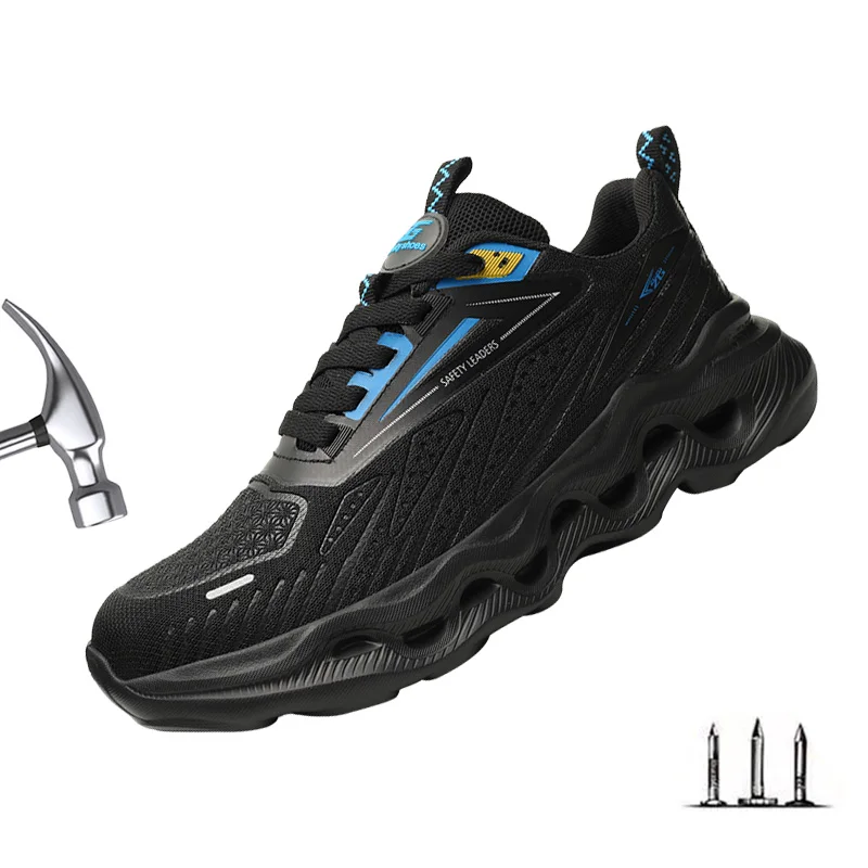 Four-Season Sports Style Work Shoes Outdoor Protection Safety Light Breathable Steel Toe Shoes
