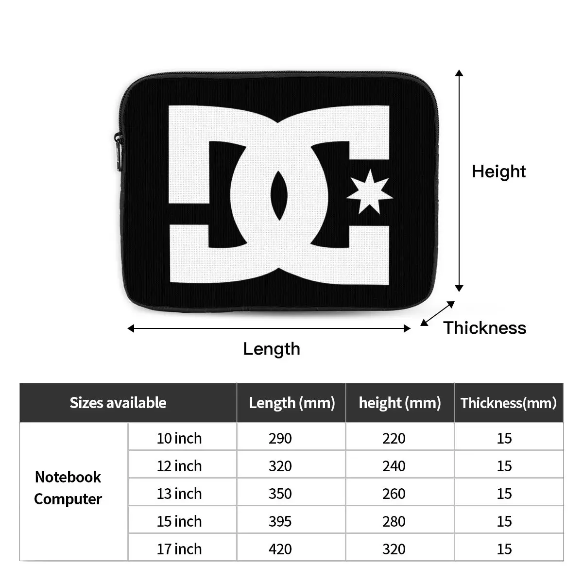 DC Shoe Co Notebook حقيبة كمبيوتر محمول الحقيبة 10 12 13 15 17 بوصة لماك بوك اير برو اللوحي حقيبة مضادة للصدمات