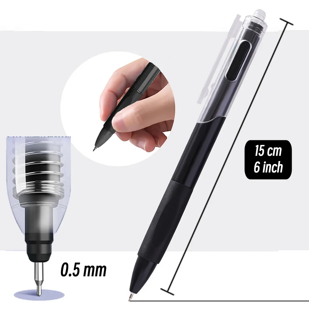 0.5mm ST Pen Tip Black Ink Color Student Ballpoint Pens Ball Point Writing Stationery Fine School Supplies Pencils Office