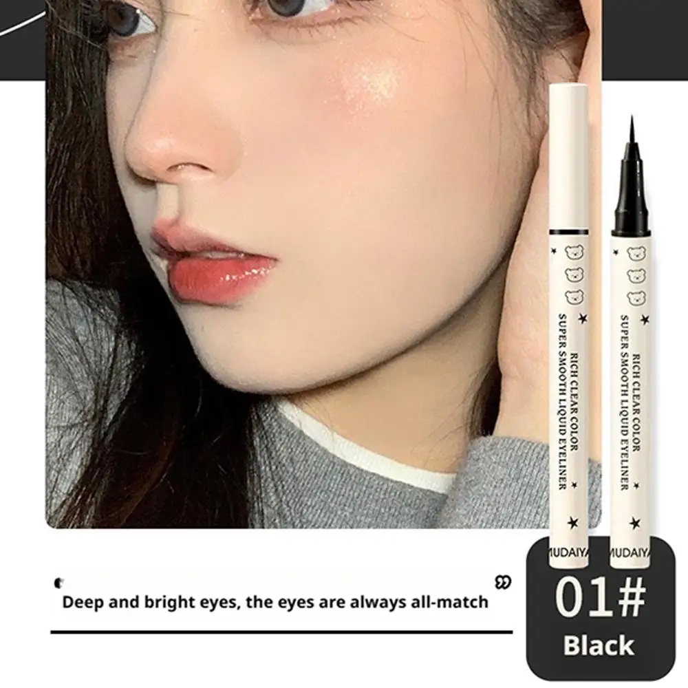 Waterproof Long-Wearing Liquid Eyeliner Makeup Quick-Drying, Smudge-Resistant, Formula For Sensitive Eyes Cosmetics X4G2