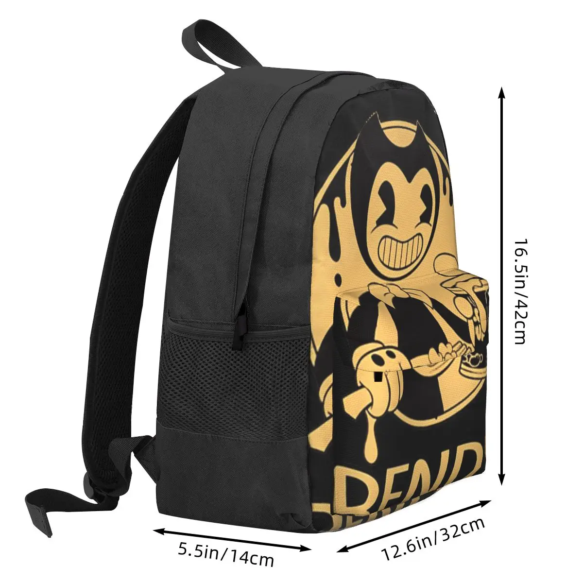 Bendy Ink Retro Cap Backpacks Boys Girls Bookbag Students School Bags Cartoon Travel Rucksack Shoulder Bag Large Capacity