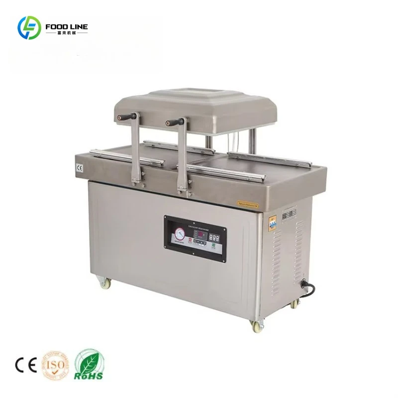 

Customized Stainless Steel Industrial Double Chamber Food Vacuum Packer Packaging Packing Machine