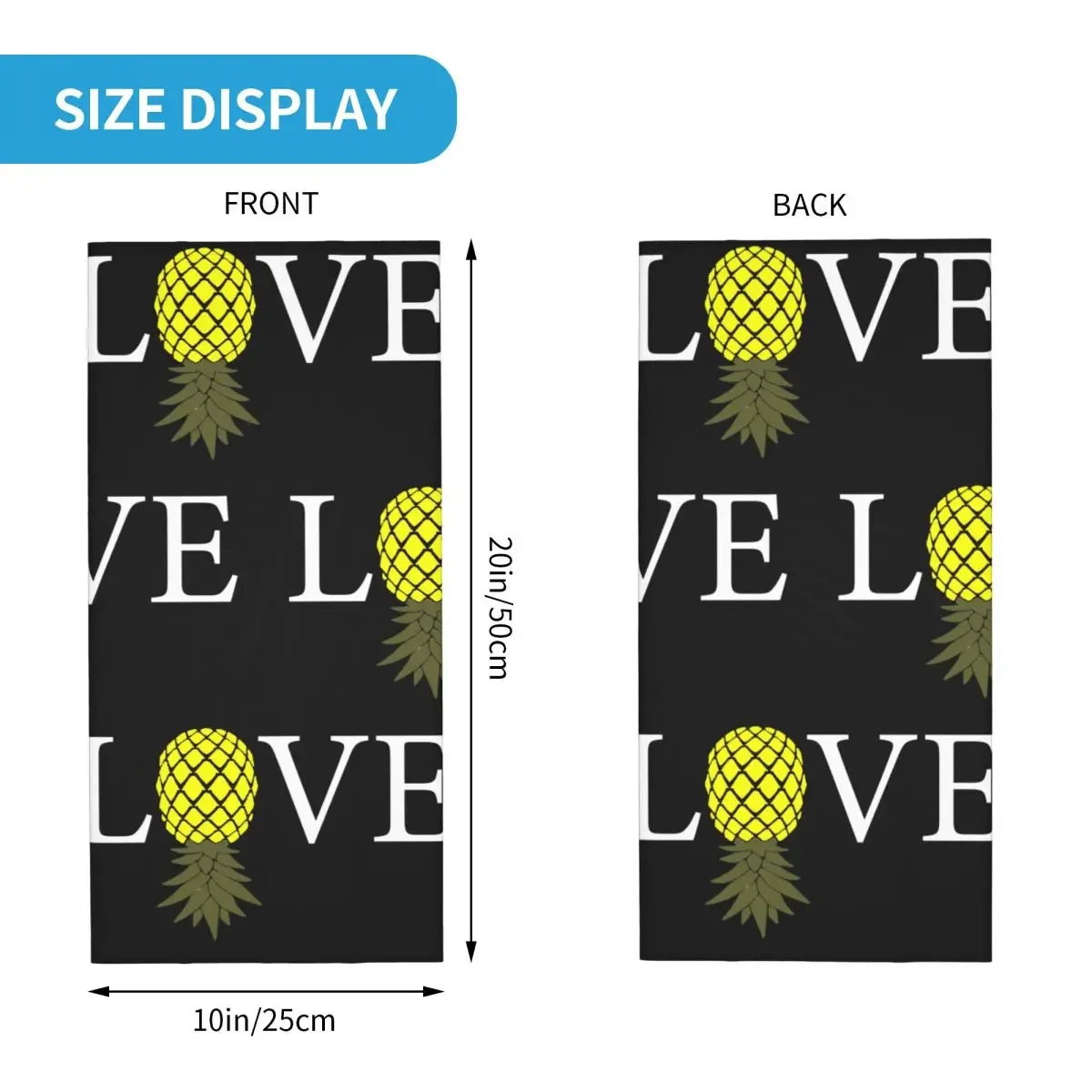 Swingers Pineapple I LOVE Pineapple Neck Gaiter Printed Unisex Face Mask Scarf Warm Headband Hiking Windproof