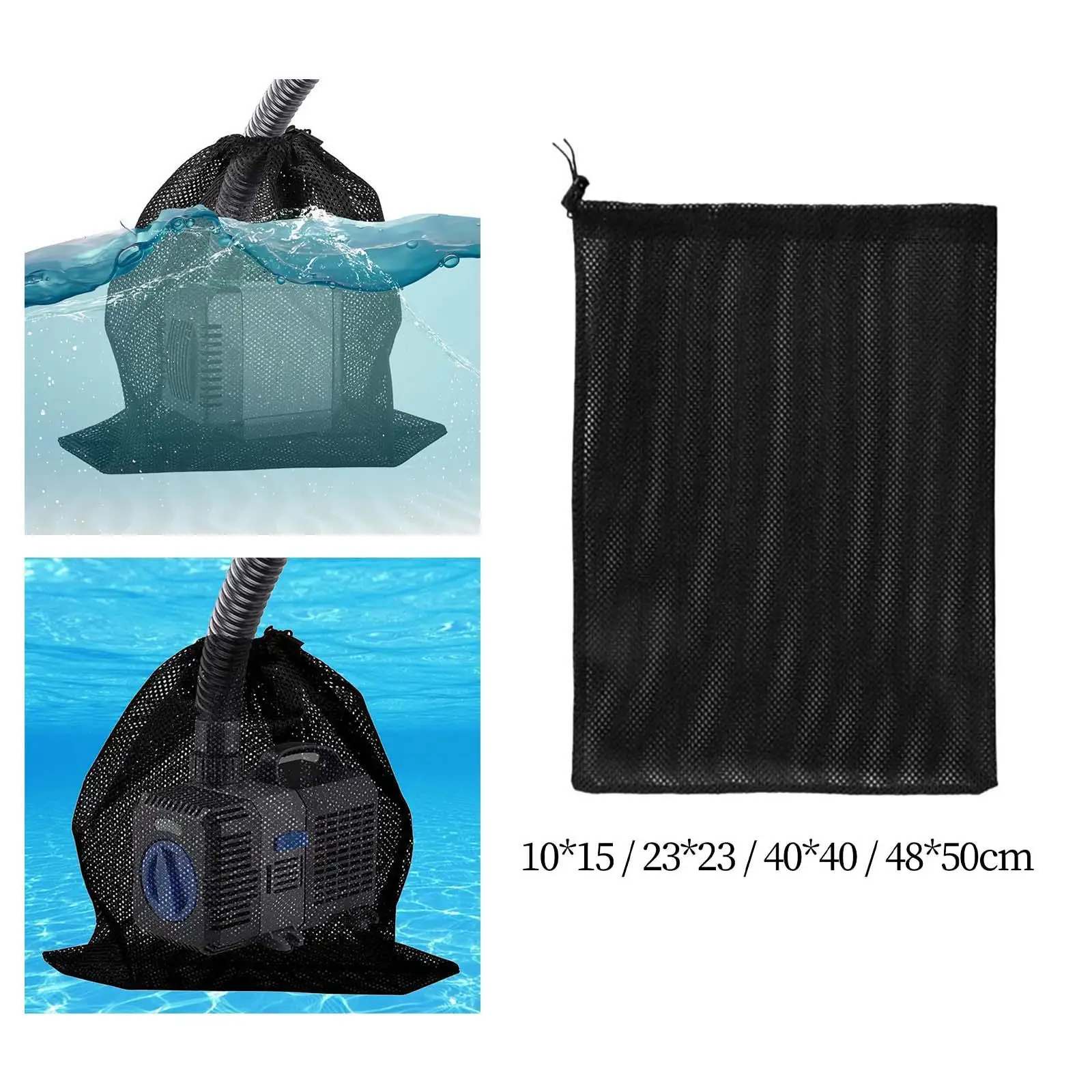 Drawstring Mesh Pouch Lightweight Easy Carrying for Sports Beach Golf Balls