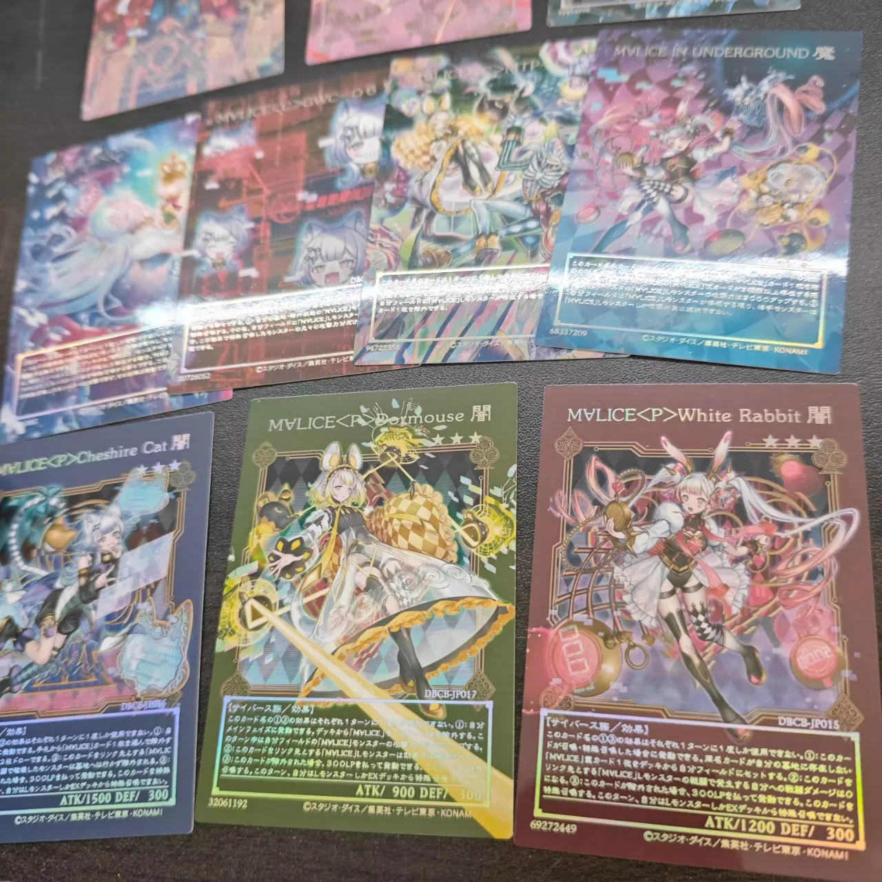 DIY Yu-Gi-Oh! M∀LICE Pawn White Rabbit M∀LICE QUEEN Hearts of Crypter DBCB 10PCS Anime Peripheral Game Collection Card Gift