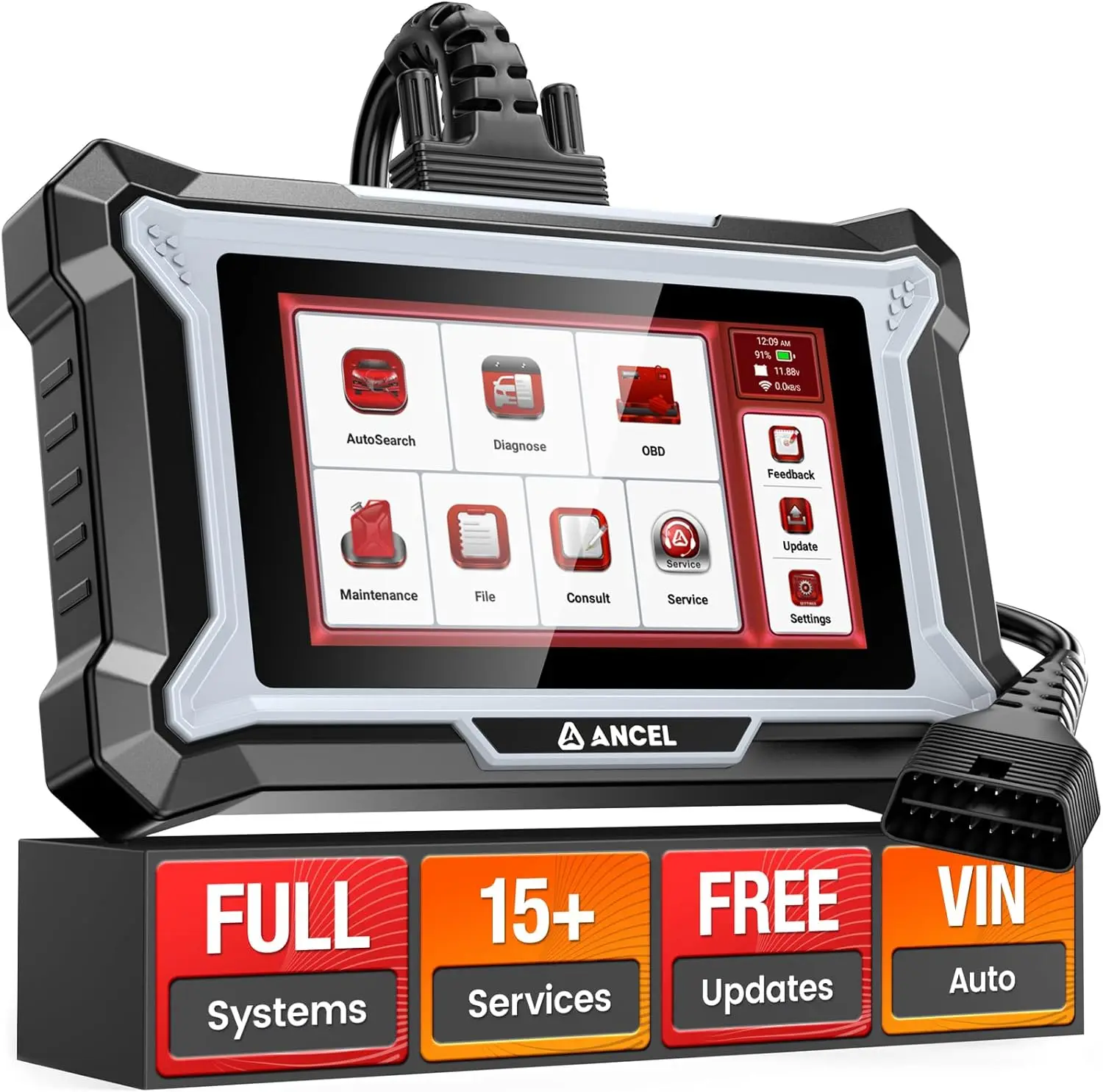 

DS200 Full System OBD2 Scanner with 15+ Reset Services - Oil/BMS/Brake Reset, DPF Regen, Injector Coding, ABS Bleeding, Free Lif