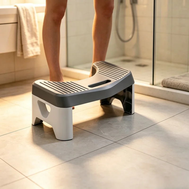Anti-Slip Thickened Toilet Squat Stool, Comfort Foot Stool for Adults Kids Pregnant Women Bathroom Use